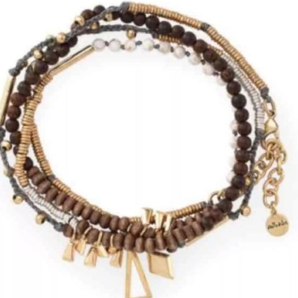 Retired stella and dot beaded earthtoned Reina necklace - Picture 1 of 4